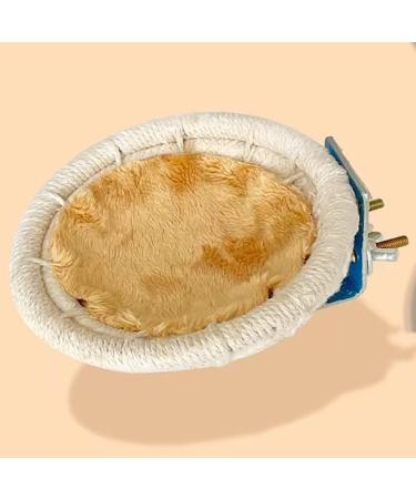Bird Cage Nest Cotton Weave Hemp Rope Bird House Bed Hatching Nesting Box with 2 Fixing Screws Parrot Cage Hatching Nesting Box for Budgie Cockatiel Lovebird - Buy Online on SooperMarket.com