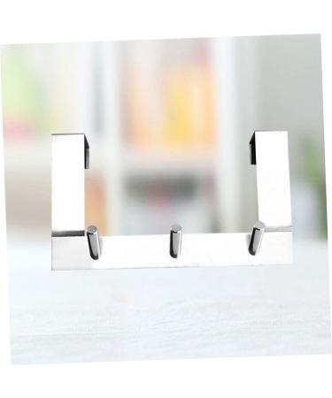 Baluue Clothes Hanger 2pcs Stainless Steel Hooks Coat Hanger Hook for Door Hook Hanger Metal Bedroom Door On The Door Coat Hooks - Buy Online on SooperMarket.com
