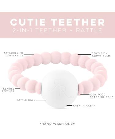 Ryan and Rose Cutie Teether Rattle - Pink | Silicone Teething Toy - Buy Online on SooperMarket.com