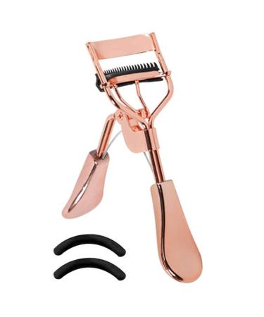 Professional Eyelash Curler with Comb | Metal Lash Curler & 2 Refill Pads | Precision Eye Makeup Tool for Women & Girls - Buy Online on SooperMarket.com