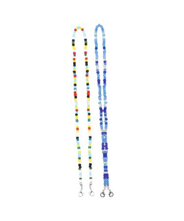 Gatuida 2 pc glasses mask chain mouth protection chain glasses holder glasses band glasses tapes pearl earrings facial accessories portable glasses tape mask band simply snout the chain glasses 50 0.3cm