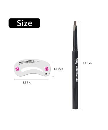24 Reusable Eyebrow Template Set with Eyebrow Pen - Perfect for Beginners & Professionals | Brown Eyebrow Pencil Included - Buy Online on SooperMarket.com
