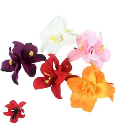 JSGHGDF Fabric Flower Hair Clip for Women Elegant Cloth Flower Side Clip Hair Style Accessories Ponytail Holder Barrettes Purple - Buy Online on SooperMarket.com