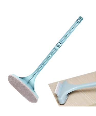 Virtcooy Glass Cleaning Brush - Glass Cleaning Scraper | Wet and Dry Dual Use Window Floor Wash Brush Mesh Screen Cleaner for Walls Counters Sofa Blue