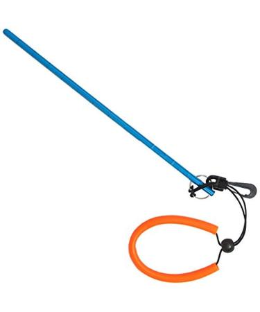 Scuba Diving 13" Aluminum Lobster Tickle Pointer Stick w/Measurement & Lanyard Blue