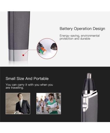 Waterproof Ear and Nose Hair Trimmer Precision Facial Trimmer for Men & Women Easy Cleansing Battery-Operated Family Friendly - Buy Online on SooperMarket.com