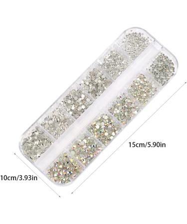 Dajidafu 1 Bag Glass Crystal Eye-catching Flat Bottom Perfect Match Personalized Nail Rhinestones Sweet Gift for Mobile Phone Type 3 - Buy Online on SooperMarket.com