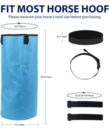 COMFPET Hoof Soaking Boot for Horse Hoof Care - White Line Disease, Thrush, Abscess Treatment - Blue, 1 Piece - Buy Online on SooperMarket.com