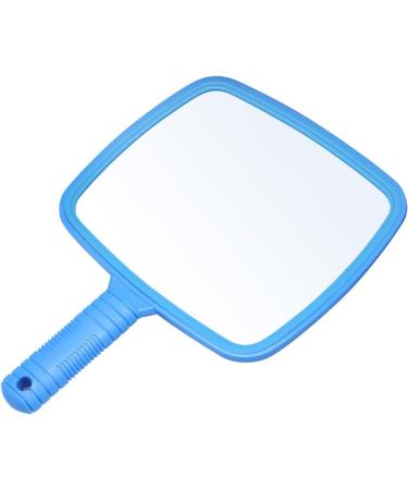 Accessotech Professional Handheld Paddle Mirror with Handle - Blue | Salon Barbers Hairdressers Tool - Buy Online on SooperMarket.com