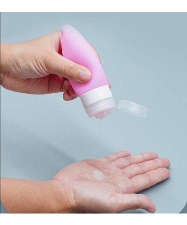 Buy 5-Part Silicone Travel Bottle Set - Leak-Proof Portable Refill Bottles with Carabiner | Perfect for Liquid Soap & Toiletries - 38 ml - Buy Online on SooperMarket.com
