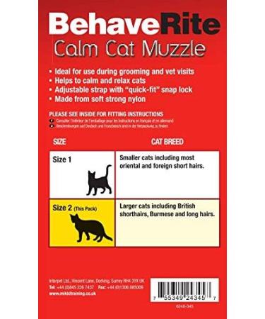 Mikki Cat Calming Muzzle Size 2 | Soothing Solution for Anxious Cats - International Shipping Available - Buy Online on SooperMarket.com