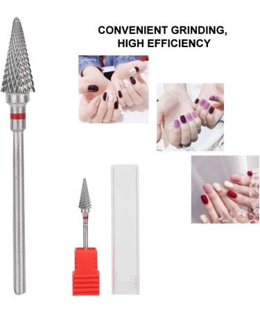 Electric Tungsten Steel Drill Bits for Nails - Red Manicure Pedicure Grinding Head - Buy Online on SooperMarket.com