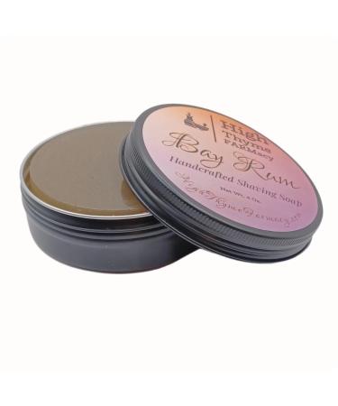 Bay Rum Shaving Soap Puck - Large 4 Ounce Bar of Bay Rum Soap for Shaving - 3 Inch Shave Puck - Bay Rum Shave Soap Puck in Travel Tin - Shave Soap for Men - Made in the USA (Bay Rum)