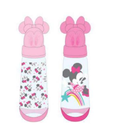 Cudlie Disney Minnie Mouse Baby Girl 2 Pack 9 Oz Infant Baby Bottles with Snap Closure