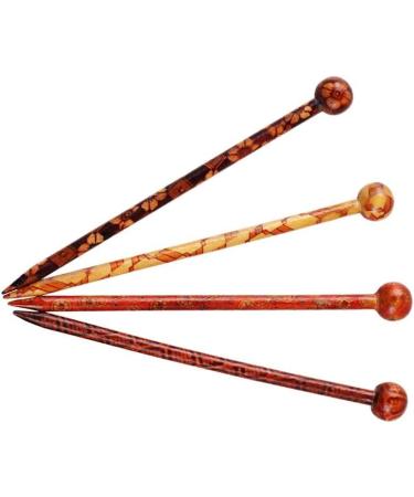 Handmade Wooden Hair Sticks for Women - Hellery 4 Pack Hairpin Fashion Accessories - Buy Online on SooperMarket.com