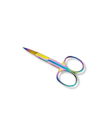 Rainbow Multi Colour Nail Scissors 9cm Straight - Multi Purpose