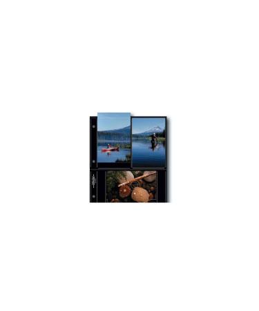 Print File BLK46-6S, Archival S-Series Album Pages, Holds Six 4x6" Prints, Pack of 25 - Black Background