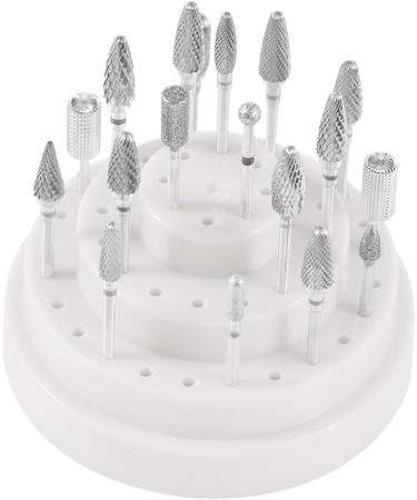 Healeved 1pc 48 Nail Bit Organizer Nail Bit Holder Stand Teeth Gems Kit Nail Drill Bits Holder Display Storage Container Nail Bit Stand Nail Display Stand White Manicure Grinding Head Size 1 White - Buy Online on SooperMarket.com