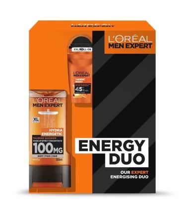 L'Oreal Men Expert Energy Duo Gift Set - 1x Hydra Energetic Shower Gel 1x Thermic Resist Anti-Perspirant Roll On Deodrant