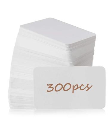 Primbeeks 300pcs Blank Business Cards, Premium Blank White Cards, 3.5" x 2.2" Small Blank Cards, Blank Cardstock Cards, Small Note Cards, white blank cards, white business cards, kraft paper cards White 300