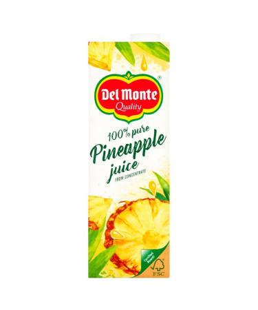Del Monte Fruit Juice Drinks 1 Litre Pack (4 Pineapple) Pineapple 4