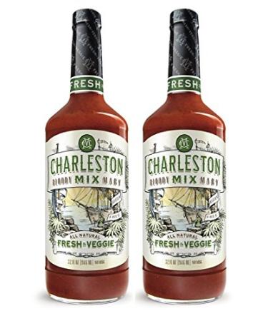 Charleston Mix Premium, All Natural Bloody Mary Mix. Fresh & Veggie, 32oz (2 bottles) Fresh & Veggie 32 Fl Oz (Pack of 2)