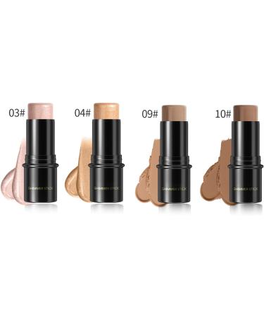 Highlighter Contour Stick for Long-Lasting Glow | Waterproof Makeup Wand for Face & Body | Daily Wear Bronzer | 10#Bronzer 29.00g - Buy Online on SooperMarket.com