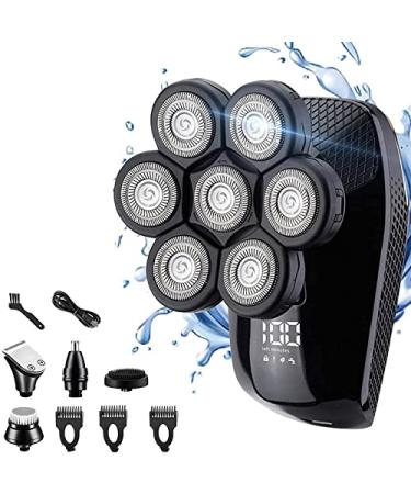 Head Shavers for Bald Men 7 Cutter Head Electric Shaver 7D Razor for Men Head Shavers for Bald Shaver Multifunctional Grooming Kit Waterproof Cordless