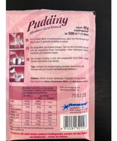 Buy 5x Comet Raspberry Pudding - Delicious International Shipping Available - Buy Online on SooperMarket.com