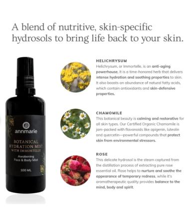 Annmarie Botanical Hydrating Mist with Immortelle - 100 ml | Natural Hydration for Glowing Skin | International Shipping Available - Buy Online on SooperMarket.com