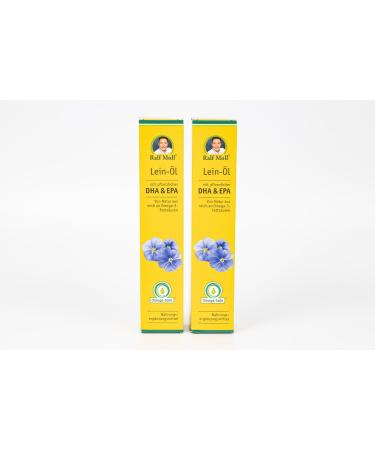 2 x 250ml linseed oil with DHA and EPA from Ralf Moll - 2-pack - Omega 3 oil fresh-mild taste
