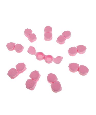 LOVIVER Contact Lens Case Storage Soaking Mini Travel Eyecare Kit R Marked 10 Pcs - Pink as described