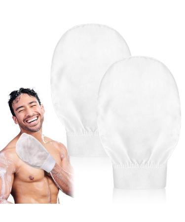2 pieces 100% silk-peeling body glove peeling glove made of silk peeling body shower glove for all skin types Massage peeling shower gloves for thorough cleaning of the skin