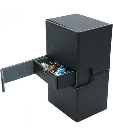 Scimi X-Large Premium Double Deck Box for 200+ Sleeved Cards - Elegant Black Cross Pattern - Buy Online on SooperMarket.com