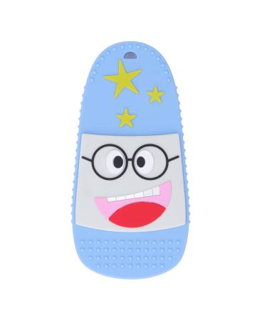 Sensory Silicone Baby Teether Toy - Prevents Thumb Sucking, Improves Coordination (Blue) - Buy Online on SooperMarket.com