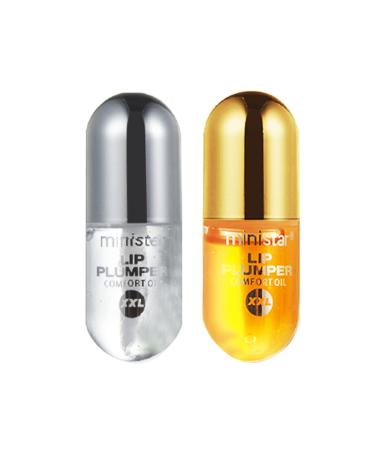 GL-Turelifes 2 Series Pack Lip Plumper LipGloss Kit Ginger Mint Lip Balam Plumper Lip Extreme Volume Enhancer Hydrated Lips moisturizing removal of dryness folds