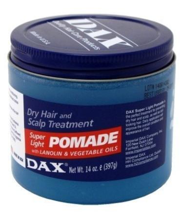 Dax Pomade Super Light 14 Ounce Jar (Blue) (414ml) (2 Pack)