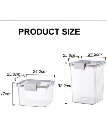 Sions Fully Transparent Rice Dispenser Grain Rice Storage Jar with Sealing Lid Large-Capacity Kitchen Airtight Storage Box Wide-Mouth Sealed Jar with Time Scale Green 17 * 24.2cm Green 17*24.2cm - Buy Online on SooperMarket.com