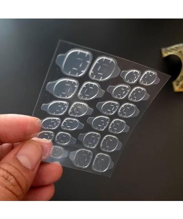 FOMIYES 40 Sheets Nail Jelly Glue Nail Double-sided Glue Nail Tip Fixing Stickers Fake Nail Sticky Glue Nail Glue Stickers Nail Art Supplies Nails Silica Gel Invisible Adhesive - Buy Online on SooperMarket.com