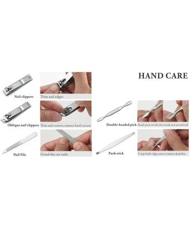 Professional 12-Piece Manicure & Pedicure Set | Stainless Steel Nail Clipper Kit | Travel Grooming Tools - Black - Buy Online on SooperMarket.com