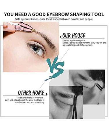 Eyebrow Trimmer & USB Rechargeable Facial Hair Remover - 2 in 1 with 3D Floating Shaver Net & LED Light for Perfect Eyebrows - Buy Online on SooperMarket.com