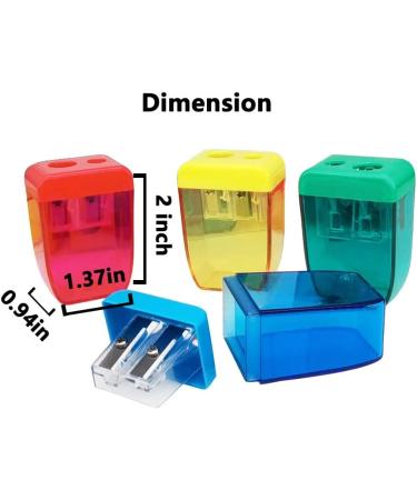 AUSTARK 4Pcs Pencil Sharpeners Manual for Kids Adults  Dual Hole Small Handheld Pencil Sharpener Bulk for Office School Home  Back to School Supplies Sharpeners-4 - Buy Online on SooperMarket.com