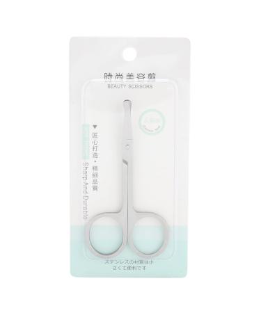 Nose Hair Scissors Professional Stainless Steel Round Safety Tip Design Grooming Scissor Moustache Beard Facial Eyebrow Scissor Trimmer for Nose Eyebrows Eyelashes Men Moustache
