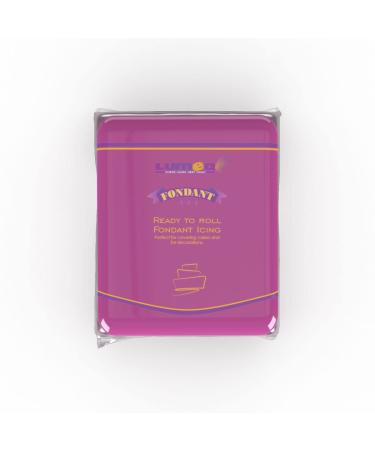Premium fondant 500g rolled fondant in 17 colours soft and flexible edible cake decoration (purple)