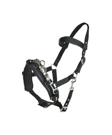 Horze Nylon Lunging Cavesson - Black - Cob Black Cob