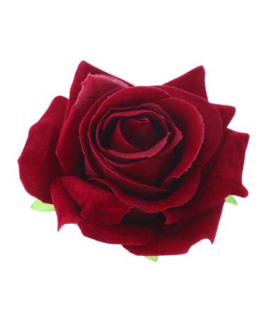 minkissy 2 1 Hibiscus Hair Clip Red Artificial Flowers Flower Hair Clips for Women Hair Clips for Women Thick Hair Rose Hairpin Rose Flower Hair Comb Hair Piece Blossom Hair Accessories medium Rosso