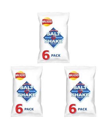 Walkers Salt and Shake Multipack Crisps 6x24g (Pack of 3) 24 g (Pack of 18)