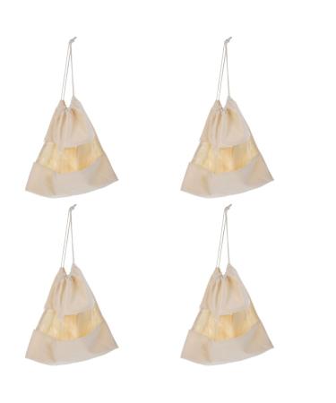 Baluue 4pcs Hair Dryer Storage Bag Drawstring Pouch Hair Dryer Pouch Hair Dryer Sack Hairdryer Beige Pvc