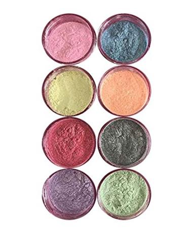 SPARKLE II Luster Dust SET (8 Colors) 4 grams each container, GLUTEN FREE pearl dust, By Oh! Sweet Art Corp