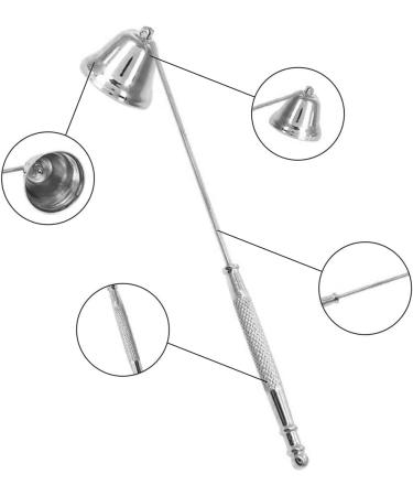 TFsylisa Stainless Steel Candle Extinguisher | Long Handle Bell-Shaped Snuffer | Premium Candle Accessory for Wick Flame Control - Buy Online on SooperMarket.com